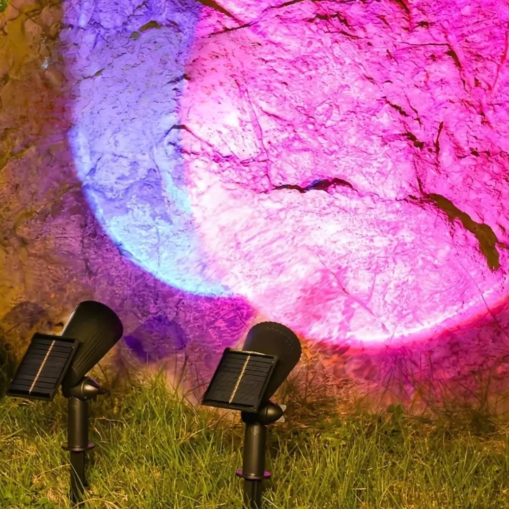 Solar Powered Garden Spotlight - 9 Color Options &amp; Automatic Lighting 8