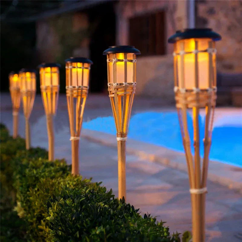 Solar Torch Lights - Realistic Flame Effect &amp; Eco-Friendly Design 0