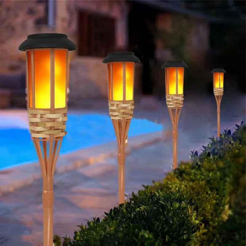 Solar Torch Lights - Realistic Flame Effect &amp; Eco-Friendly Design 3