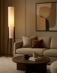 Solid Walnut Floor Lamp - Cozy Warm White Glow for Elegant Spaces 2