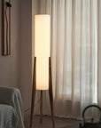 Solid Walnut Floor Lamp - Cozy Warm White Glow for Elegant Spaces 3