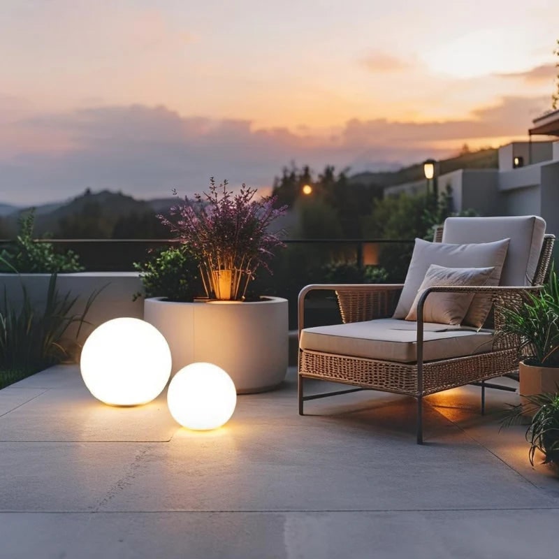 Spherical Solar Garden Light - 16 Color Options, Weather-Resistant 2