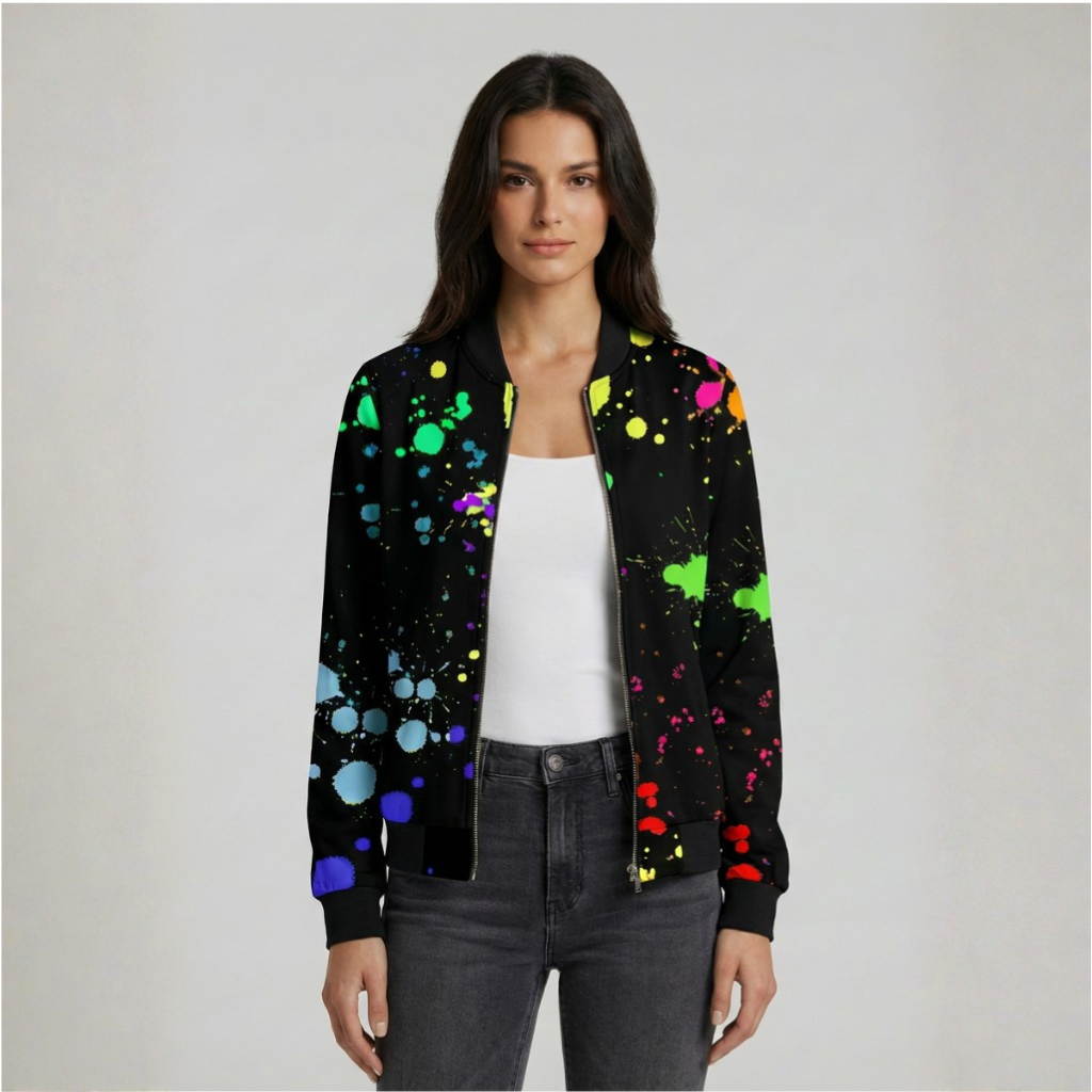 Elvyn | Women’s Bomber Jacket with Bold Print