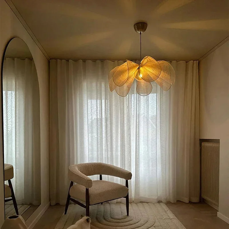 Vintage Fabric Pendant Light - Elegant Design with Soft Glow 2