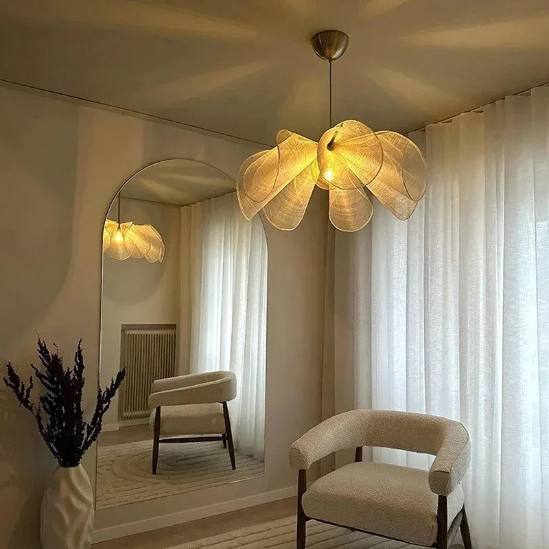 Vintage Fabric Pendant Light - Elegant Design with Soft Glow 3