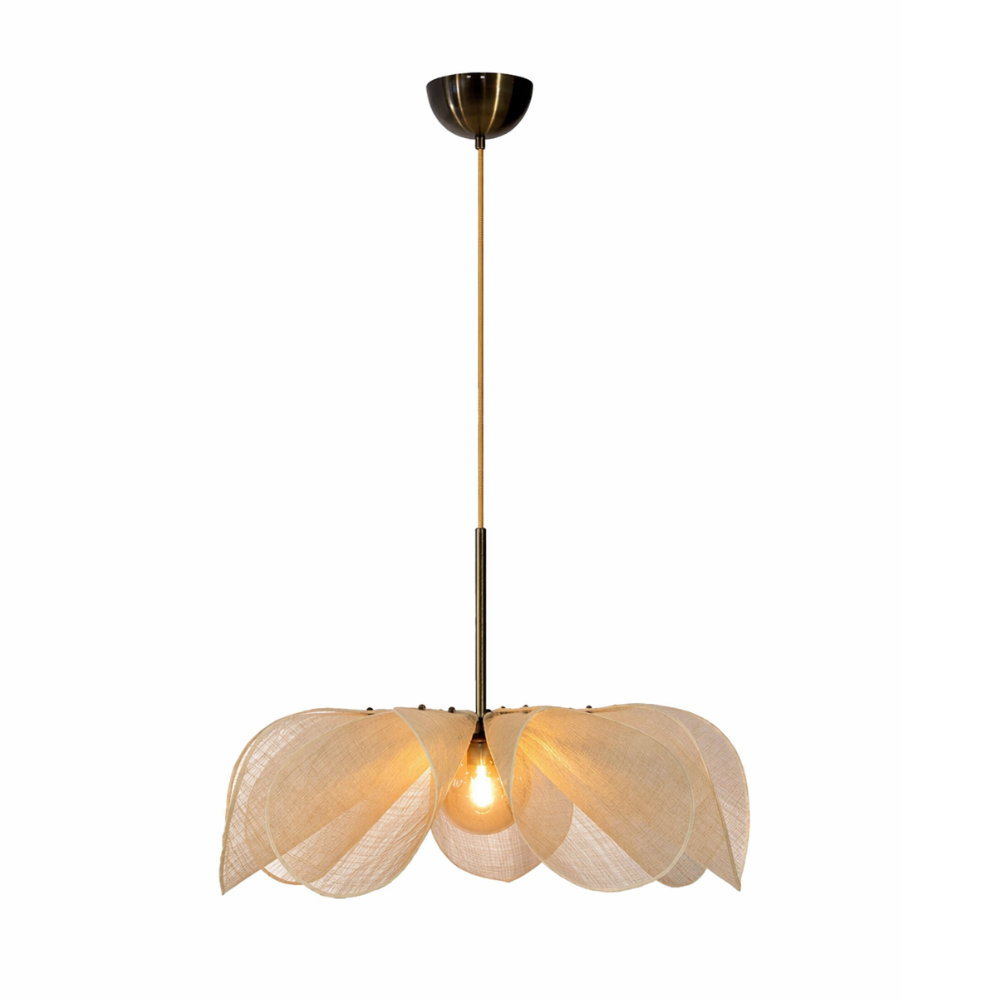 Vintage Fabric Pendant Light - Elegant Design with Soft Glow 4