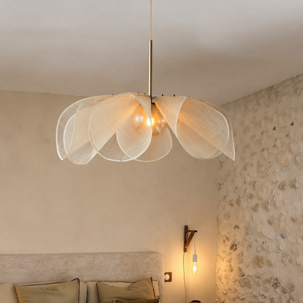 Vintage Fabric Pendant Light - Elegant Design with Soft Glow 5