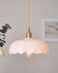 Vintage Glass Pendant Light - Retro Floral Design for Elegant Ambiance 9