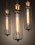 Vintage Industrial Pendant Light - Cozy Metal Cage for Kitchen & Dining 1