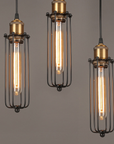 Vintage Industrial Pendant Light - Cozy Metal Cage for Kitchen & Dining 3