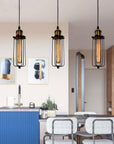 Vintage Industrial Pendant Light - Cozy Metal Cage for Kitchen & Dining 4