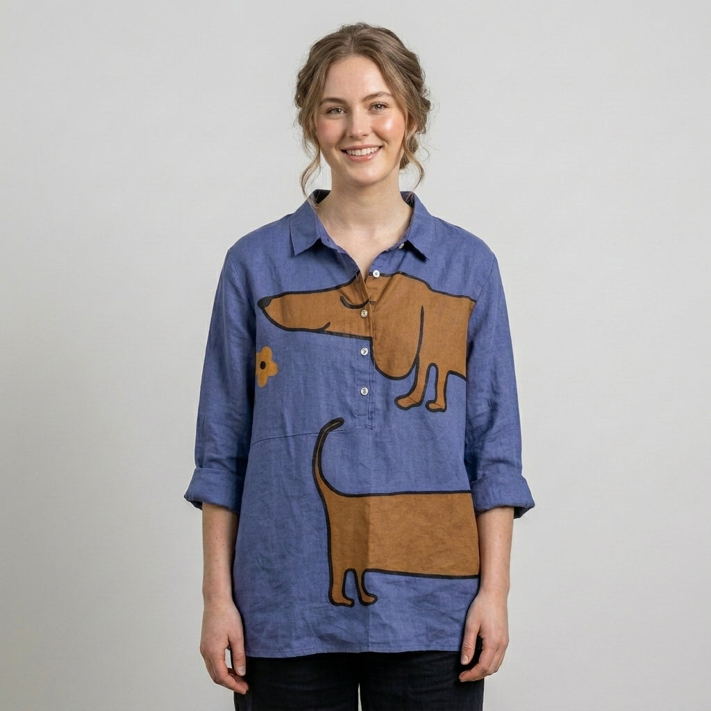 Valencia | Long Sleeve Women’s Blouse with Artistic Design