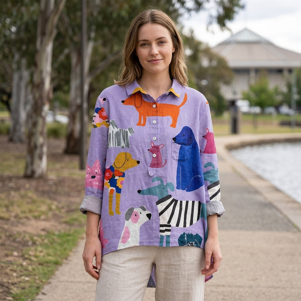 Valencia | Long Sleeve Women’s Blouse with Artistic Design