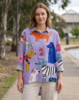 Valencia | Long Sleeve Women’s Blouse with Artistic Design