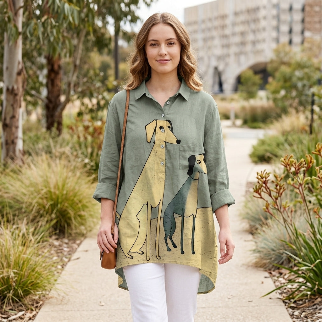 Valencia | Long Sleeve Women’s Blouse with Artistic Design