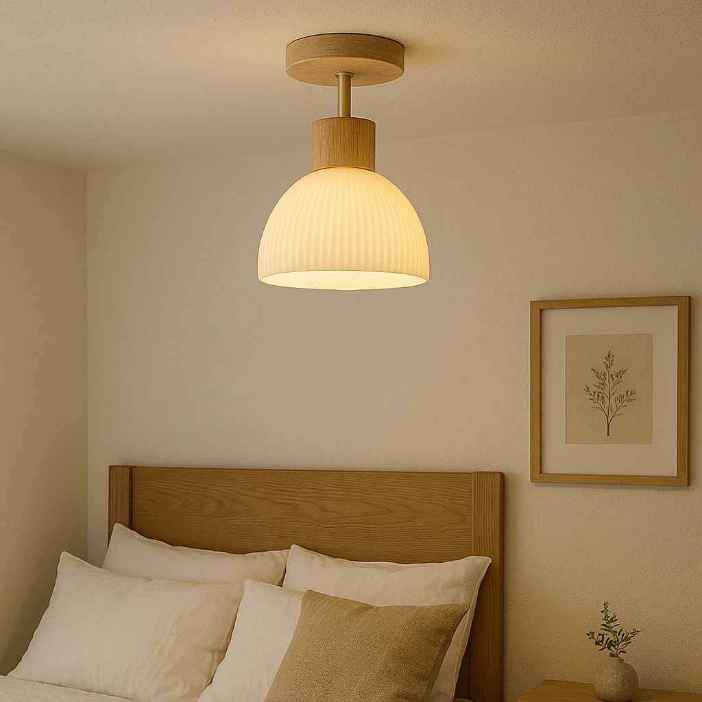 Wood Ceiling Light - Scandinavian &amp; Japanese Design Elegance 0