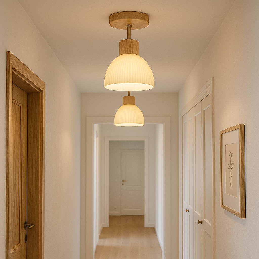 Wood Ceiling Light - Scandinavian &amp; Japanese Design Elegance 2