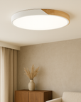 Wooden Ceiling Light Fixture - Minimalist Design with Soft Illumination 2