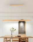 Wooden Pendant Light - Scandinavian Design with Adjustable Height 0