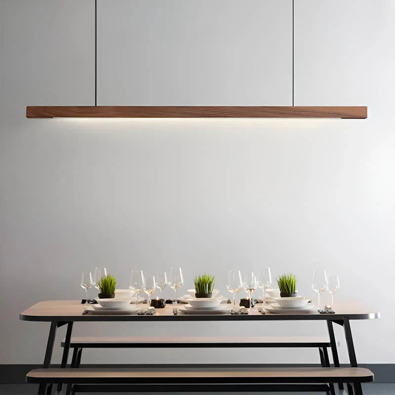 Wooden Pendant Light - Scandinavian Design with Adjustable Height 2