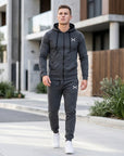 Riley | Men's Tracksuit – Zip Hoodie & Sweatpants Gym Set with Adjustable Waistband