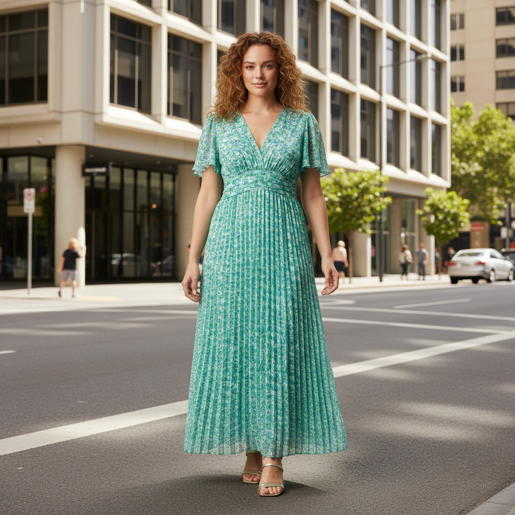 Sophie | Floral Maxi Dress with Sleeves