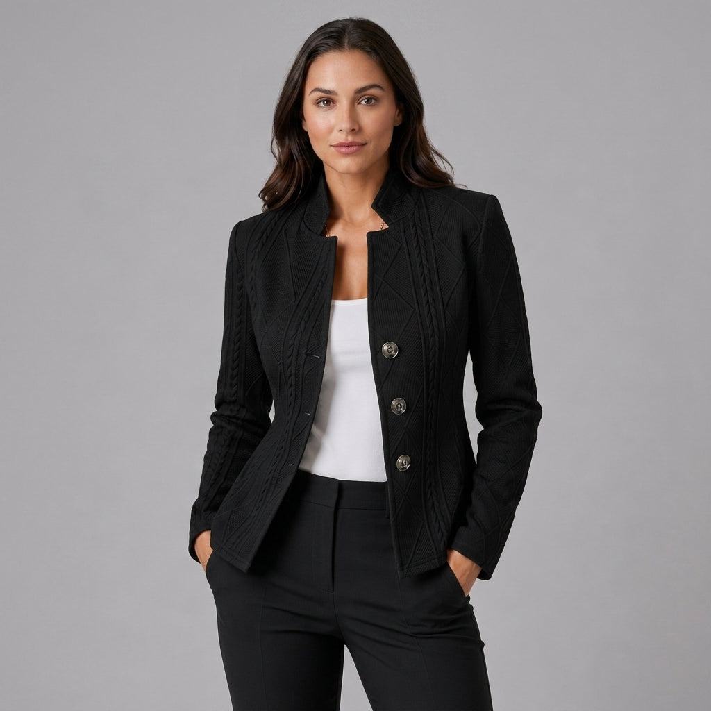 Lottie | Strukturierter gewebter Damenblazer