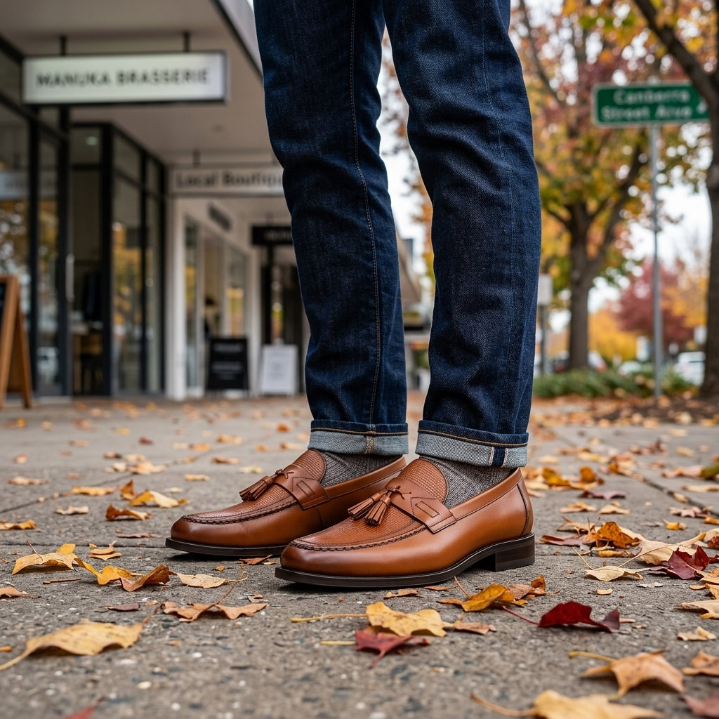 Maddox | Elegant Men’s Shoes with Woven Tassel Detail