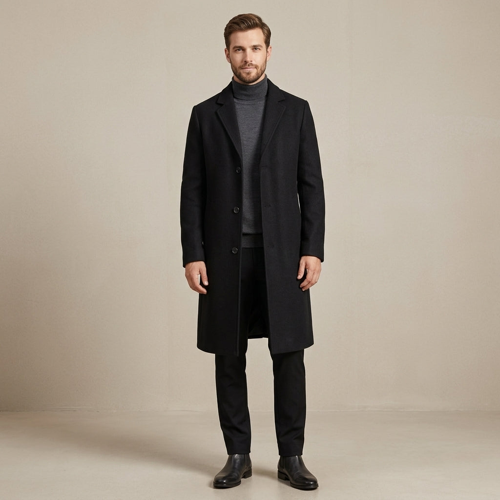 Xavier | Long Men's Coat for Stylish Warmth