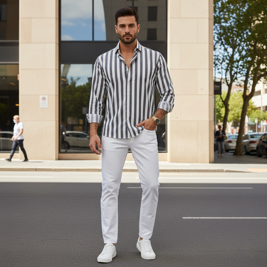 Mason | Men's Shirts with Striped Design