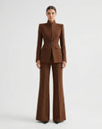 Verity | Damen Blazer- und Palazzo-Hosen-Set