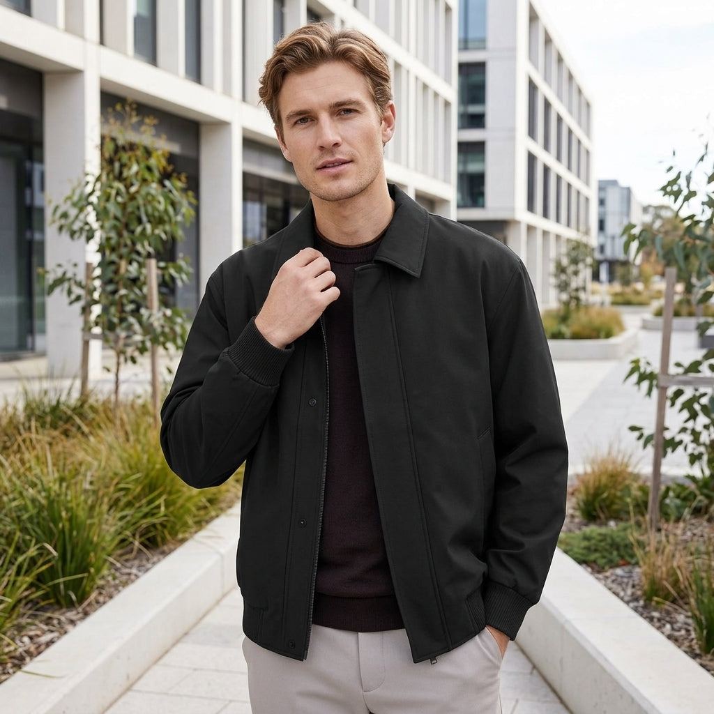 Flynn | Men's Coat with Pointed Collar
