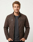 Rhys | Leather Men’s Coat with Sleek Style