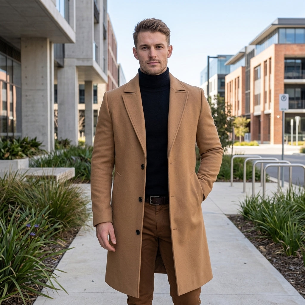 Cooper | Men's Coat with Long Wool Warmth