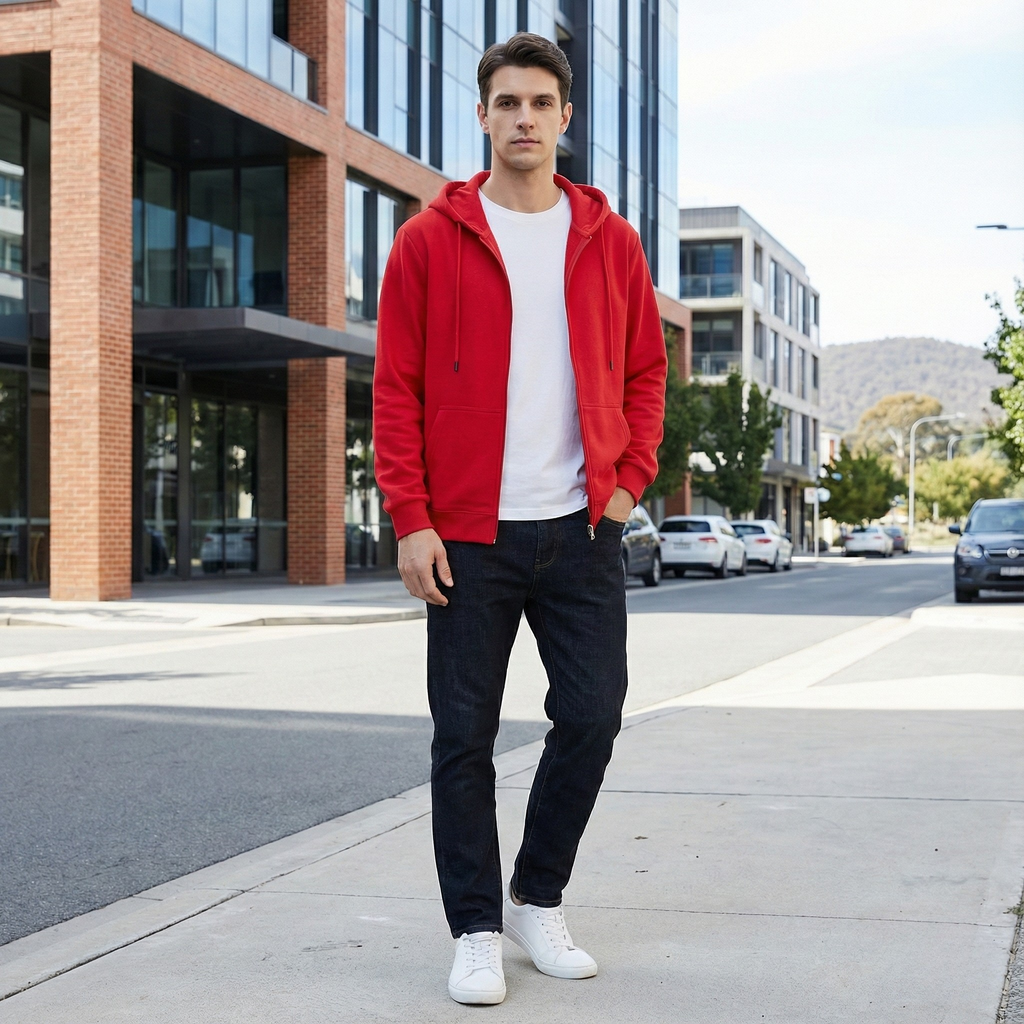 Hudson | Casual Full Zip Hoodie for Men