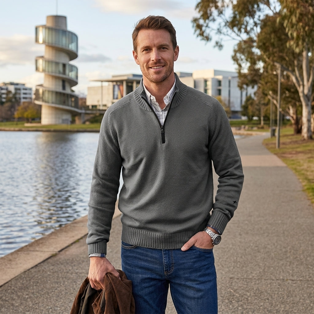 Zayne | Half Zip Men's Sweater for Versatile Wear