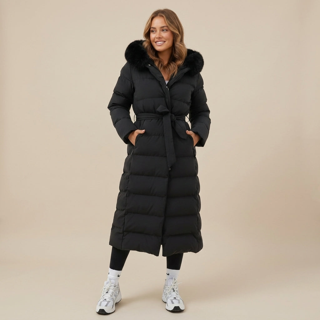 Rosie | Quilted Faux Fur Collar Women's Coat