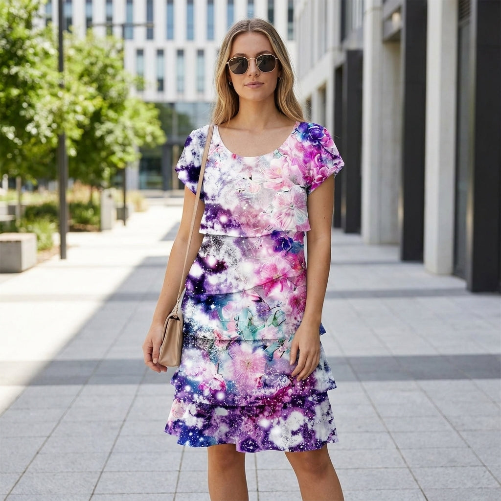 Tahlia | Women's Summer Dress with Floral Ruffle Design
