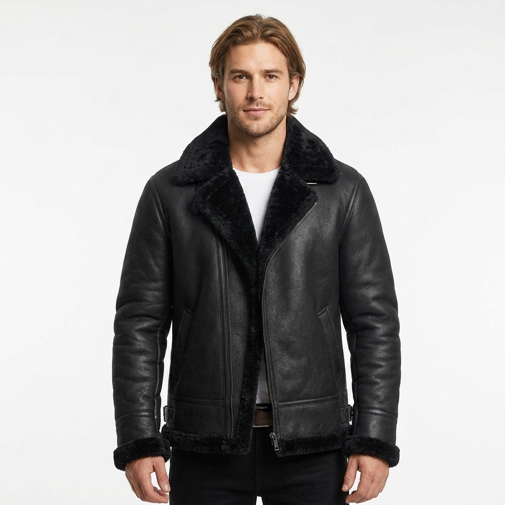 Zayden | Shearling Men’s Coat with Rugged Style