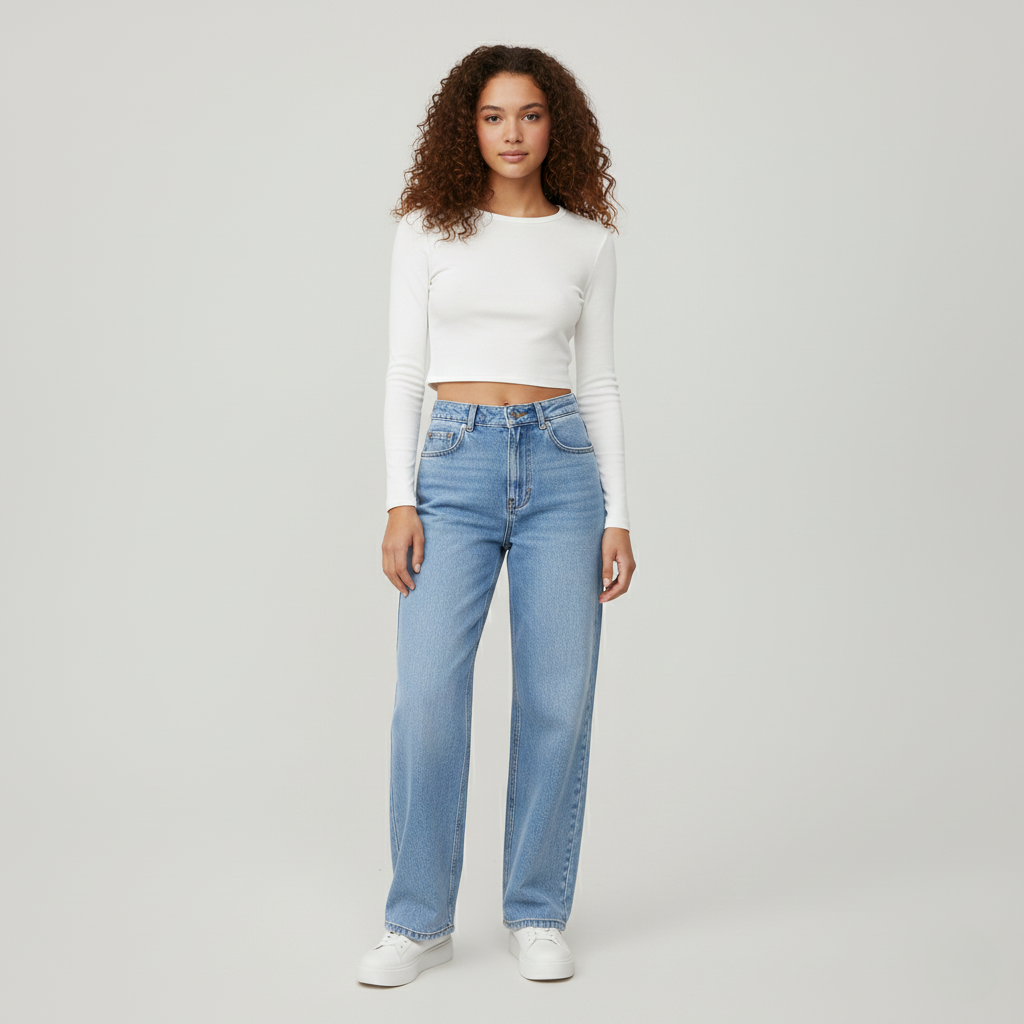 Emma | High-Waist Straight-Leg Jeans