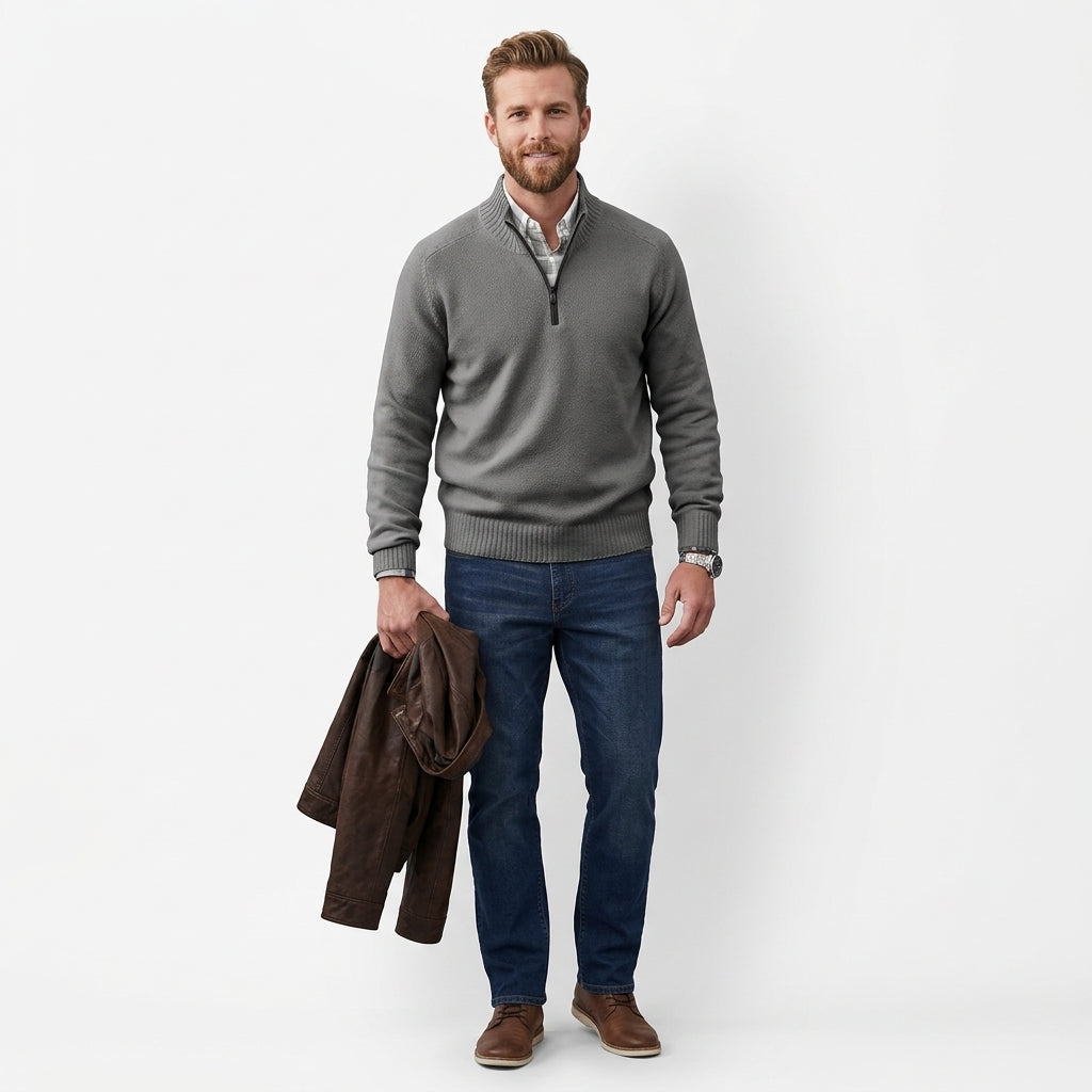 Zayne | Half Zip Men's Sweater for Versatile Wear