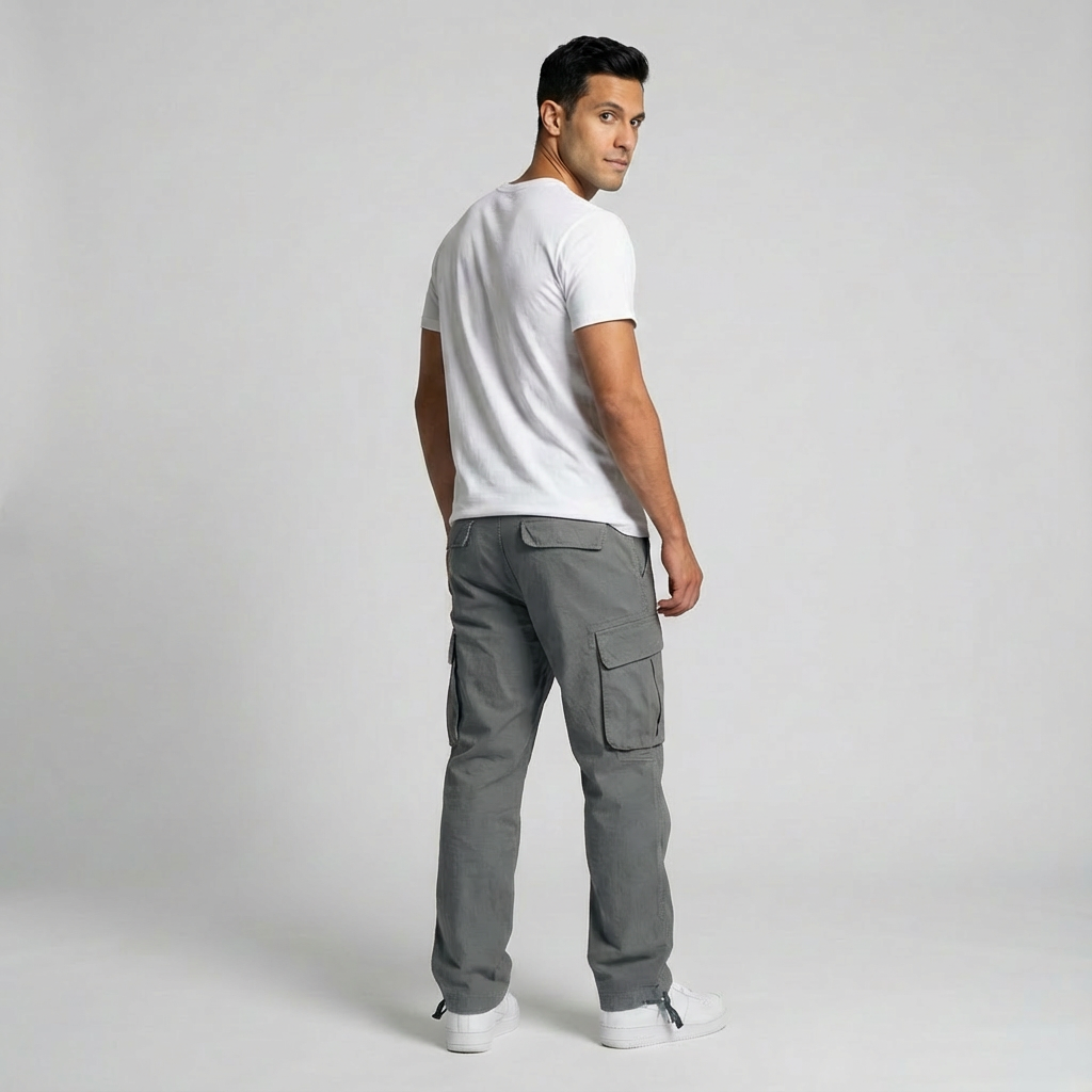 Ethan | Black Cargo Trousers for Men