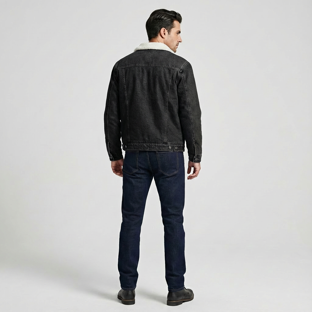 Alex | Schwarze Jeansjacke für Herren mit zeitlosem Stil