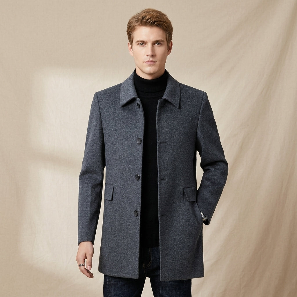 Beau | Men's Coat Classic Mid-Length Cut
