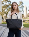 Brielle | Women’s Tote Bag with Handwoven Texture