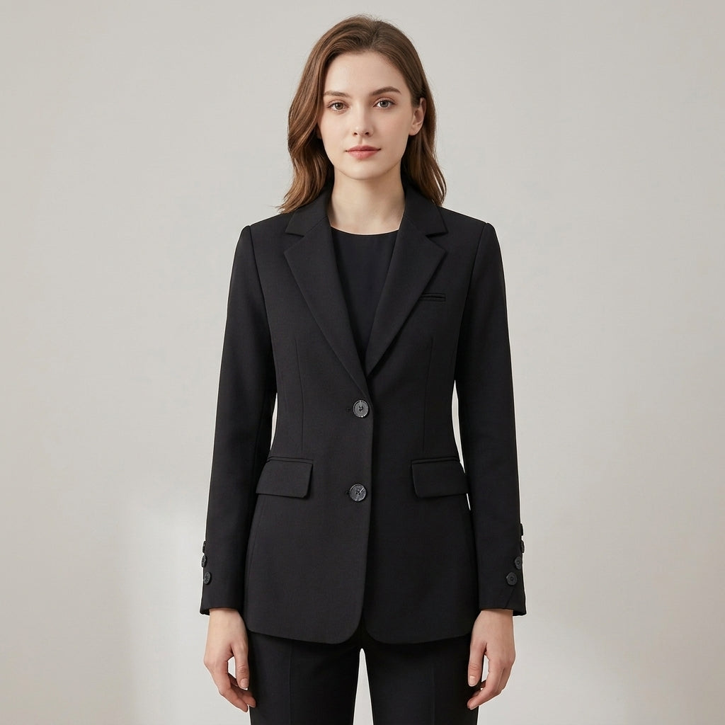 Greta | Strukturierter Damenblazer mit Klappentaschen
