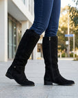Grace | Women's Suede Knee High Boots – Slouch Casual Style