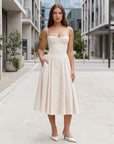 Grace | V-Neck Corset Maxi Wedding Guest Dress