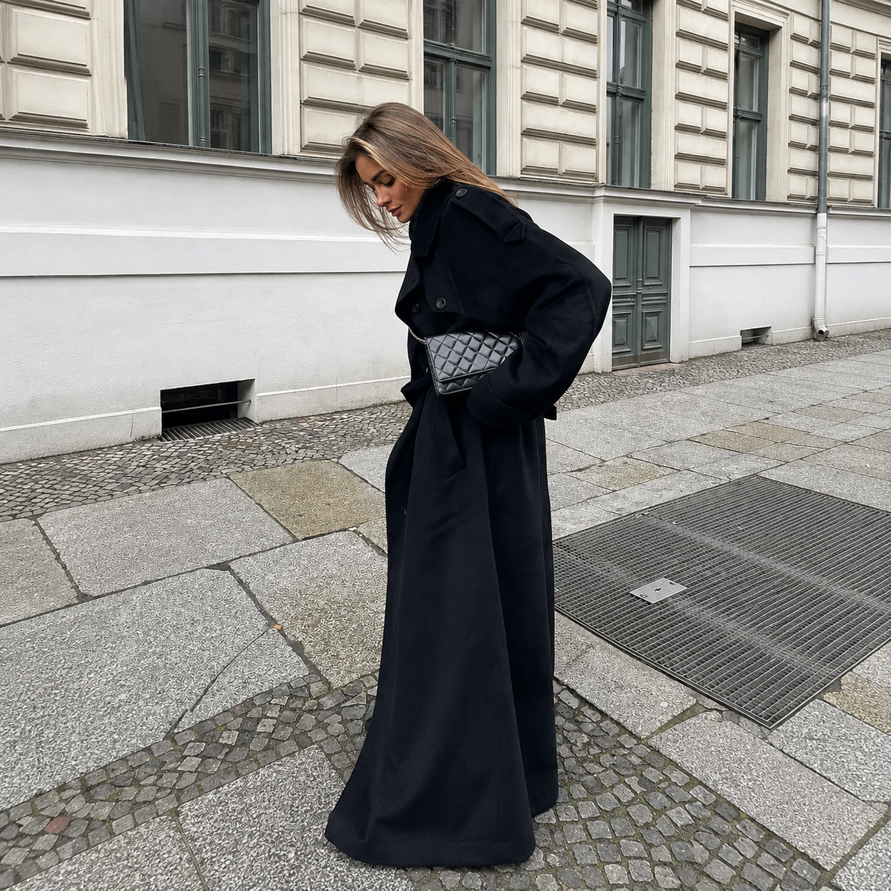 Damenmantel, Mischgewebe, lang | Oberbekleidung
