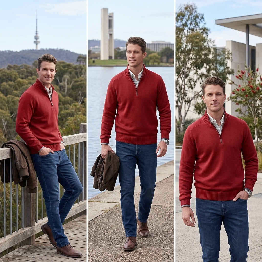 Zayne | Half Zip Men's Sweater for Versatile Wear